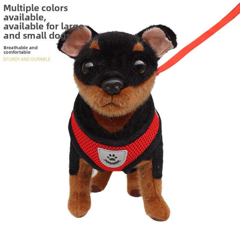 Manufacturer's Fashionable Outdoor Vest-Style Dog Walking Harness with Button Closure  Pet Collar and Leash