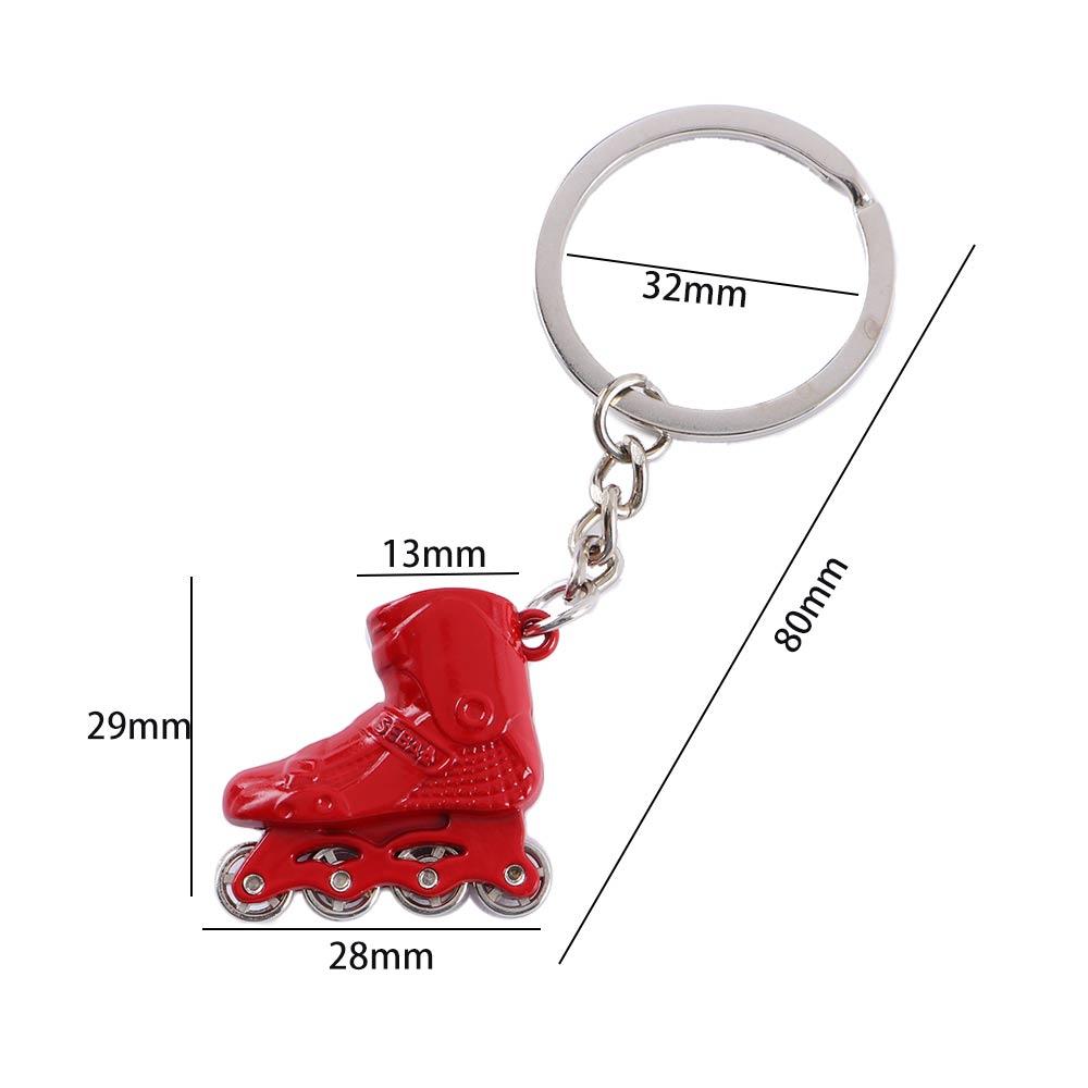 Roller Skate Car Key Ring Bag Holder Skate Key Chain Key Chain Skating Pendant Single row skating