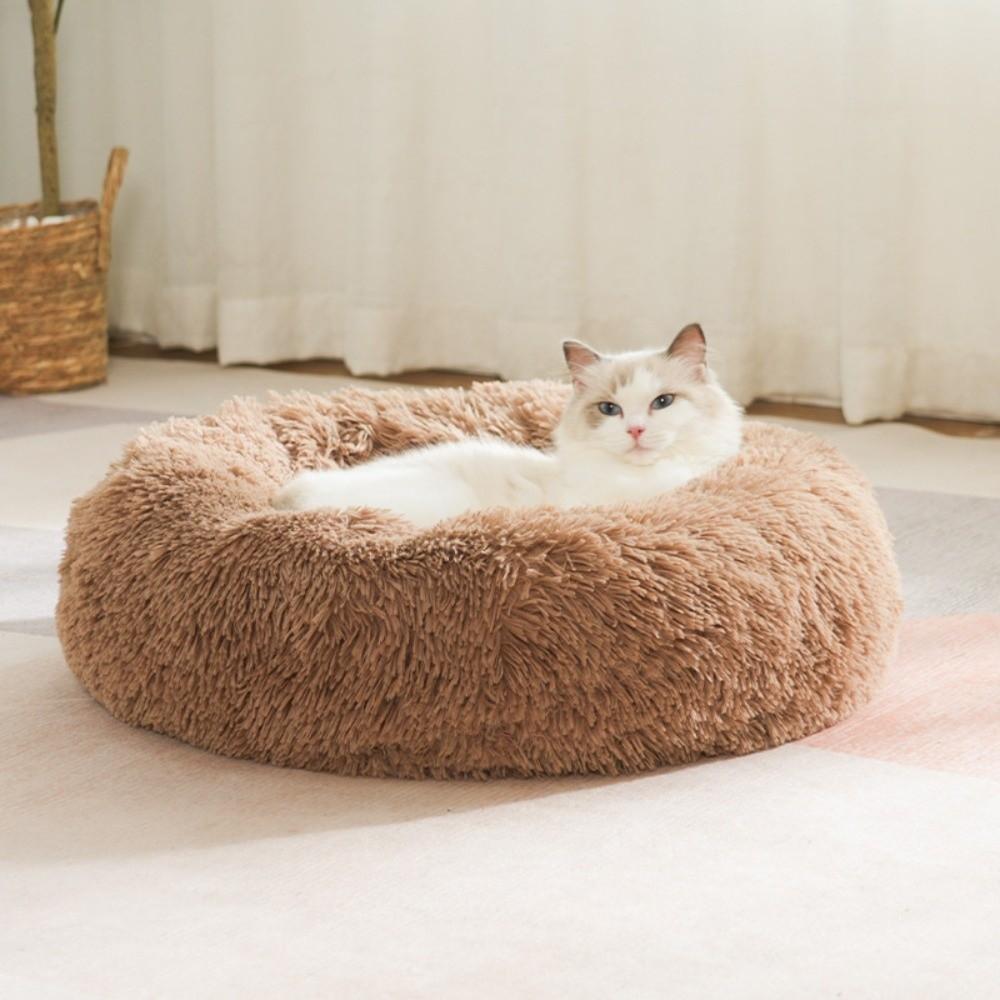 Plush Pet Cat Bed Soft Pet Sofa New Cat Donut Bed