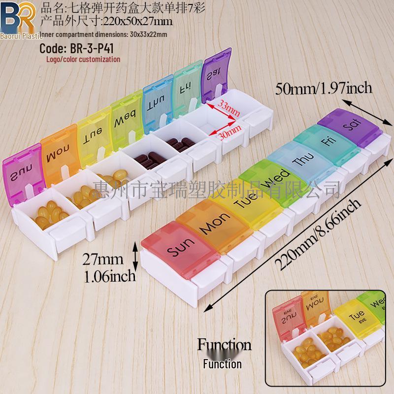 7-Day Round Petal Pill Box: Compact 7-Grid Medicine Organizer for Travel