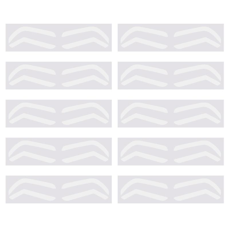 

10Pcs Customizable Eyebrow Guide Stickers White Waterproof Adhesive Templates For Flawlessly Brow Shaping