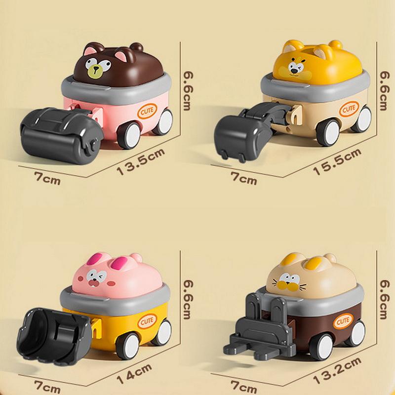 Mini Excavators Fun Construction Car Toys Educational Children Cognitive Interactive Puzzle Toys Creative Excavator Toys