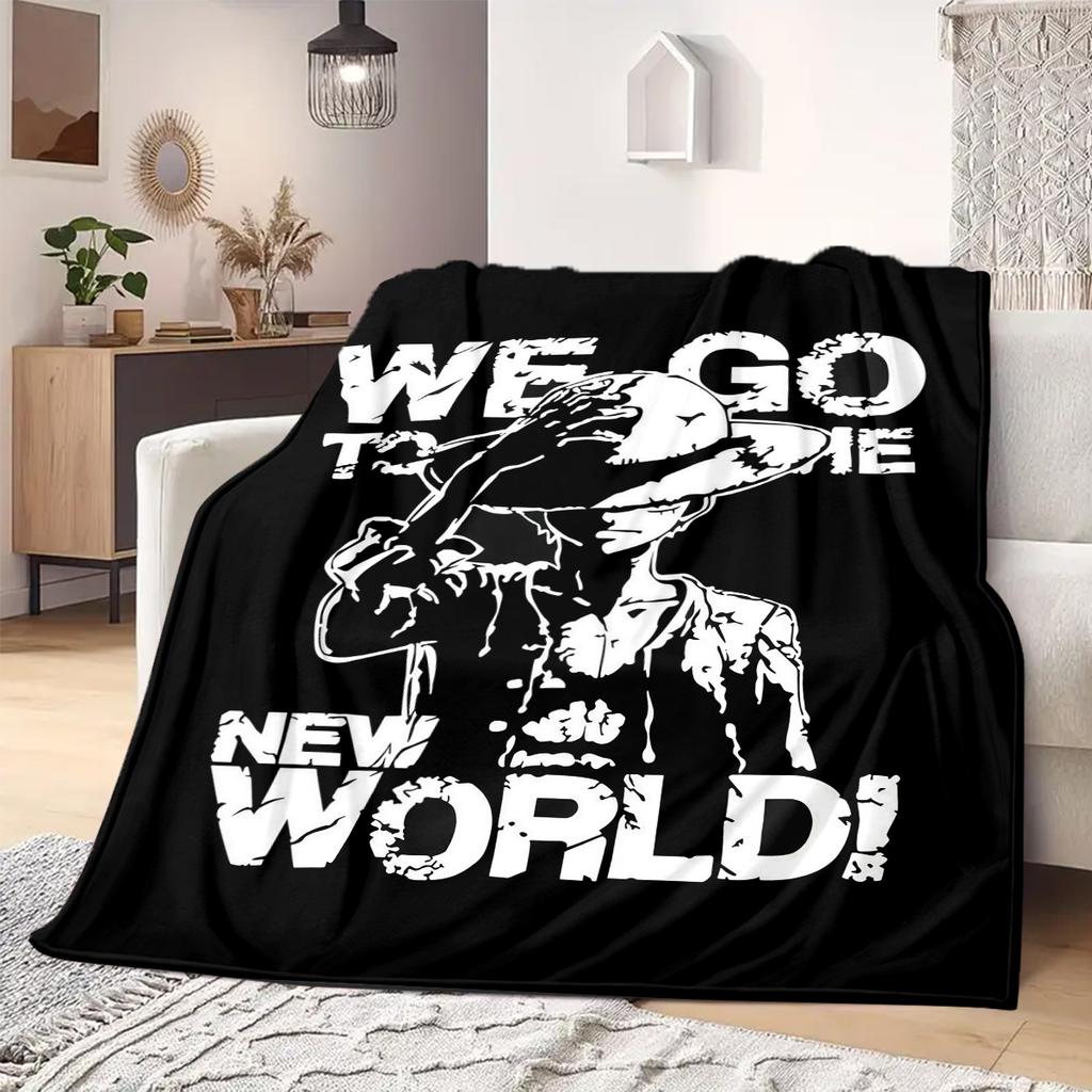 Luffy D Print Blanket Warm Comfortable Flannel Blanket Suitable for Bedrooms,Sofas, Beds,Chairs,Travel -QIAO40