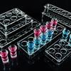 32/38mm Acrylic Cup Holder Multi-slots Shot Glasses Holder Cup Serving Tray  Champagne