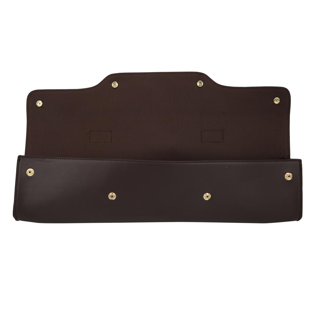 Flute Carrying Bag Hand Synthetic Leather Wind Instrument Storage Case with Shoulder StrapBrown