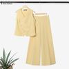ZANZEA Women Sleeveless Vest Tops and Pants Summer Two Piece Suit Sets