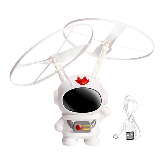 1 Set Induction Aircraft Suspended Rrechargeable Double Fan Smart Sensory Mini