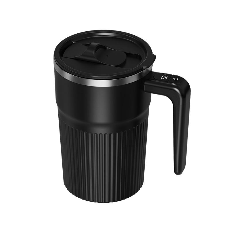 400Ml Mixing Cup Led Temperature Display Cup 304 Stainless Steel Magnetic Rotating Stirring Milk Coffee Self Stirring Mug