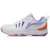 Li Ning Ace Tygsula Halkfri Slitstark Lågskurna Badmintonskor Dam Vit Lila AYTP004-6