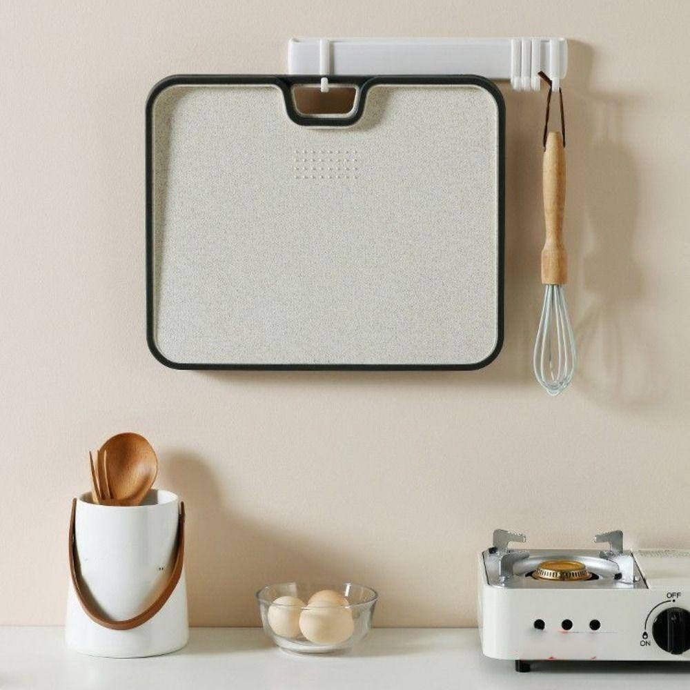 Anti-overflow Border Fruit Chopping Board Hanging Chopping Block Wheat Straw Cutting Board  Home