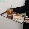 Sleek Mirror Finish Tray – Stainless Steel Rectangular Platter for Modern Tabletop Decor & Serving