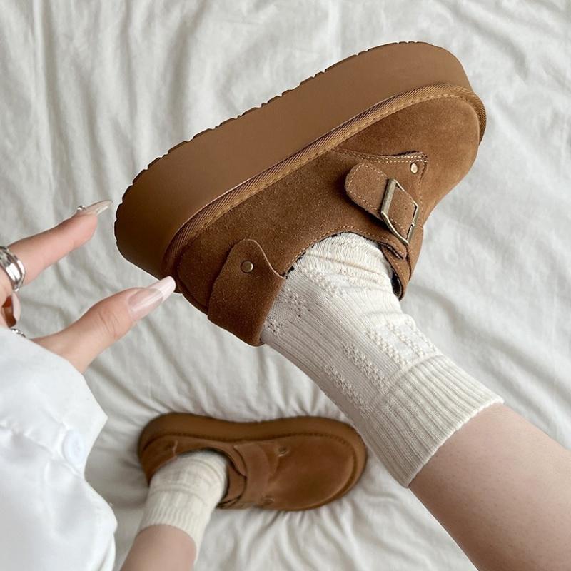Fashion Fashionable Versatile Women Platform Thick Shoes 2025 Autumn Winter Female Casual Flat Shoes Round Toe Shallow Mouth Women Shoes