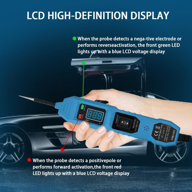Smart Car Circuit Tester with Led Voltage Display, USB Powered, Compatible with 3.5-36V Dc Automotive Electrical Systems, Digital Multimeter Probe