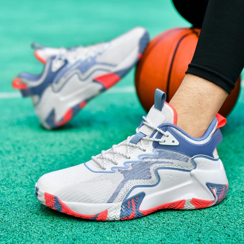 Chaussures de Basketball Respirantes Flyknit pour Hommes, Grandes Tailles 47-48, Chaussures de Sport et de Running