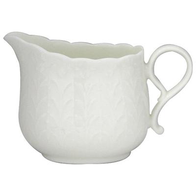 NARUMI Milk Pitcher Creamer Silky White 130cc White Cute Relief Microwave Warming Dishwasher Safe Gift Box Included 9968-4263P