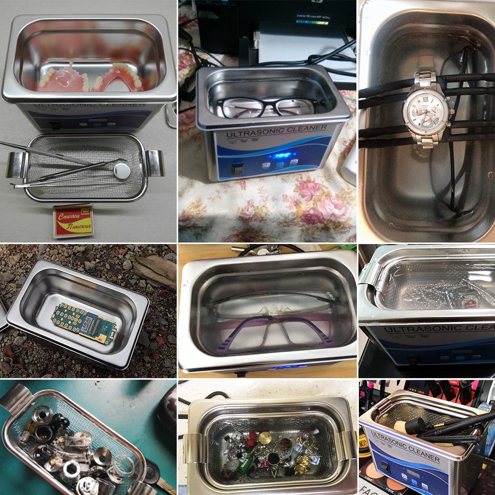 Compact Ultrasonic Cleaner for Jewelry, Glasses, Dentures, Watches & Circuit Boards