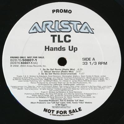 12inch Record TLC - Hands Up 82876508071 Arista 2003 US Rap & Hip-Hop/R&B Used