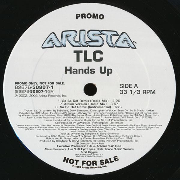 

12inch Record TLC - Hands Up 82876508071 Arista 2003 US Rap & Hip-Hop/R&B Used
