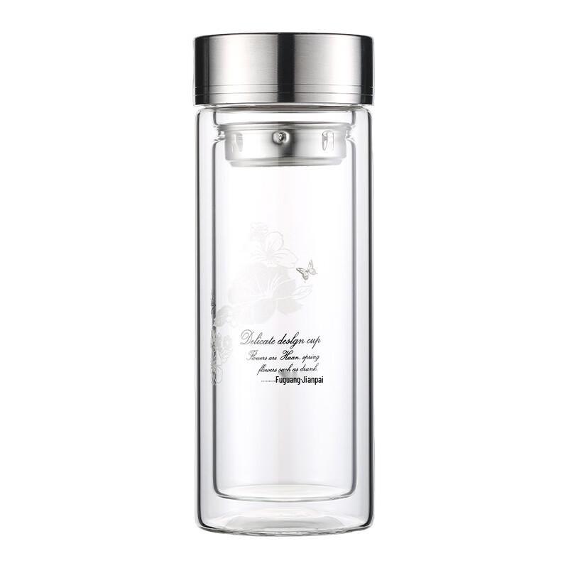 Fuguang 500ml Double-Layer Glass Tea Infuser Bottle
