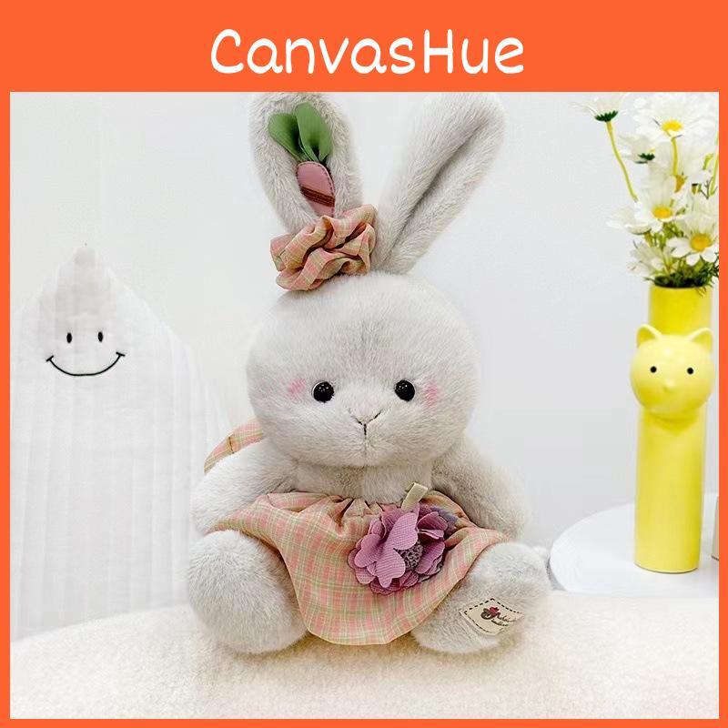 Plush Toy Rabbit With Pink Dress Soft Rabbit Stuffed Animal For Gift Kids
