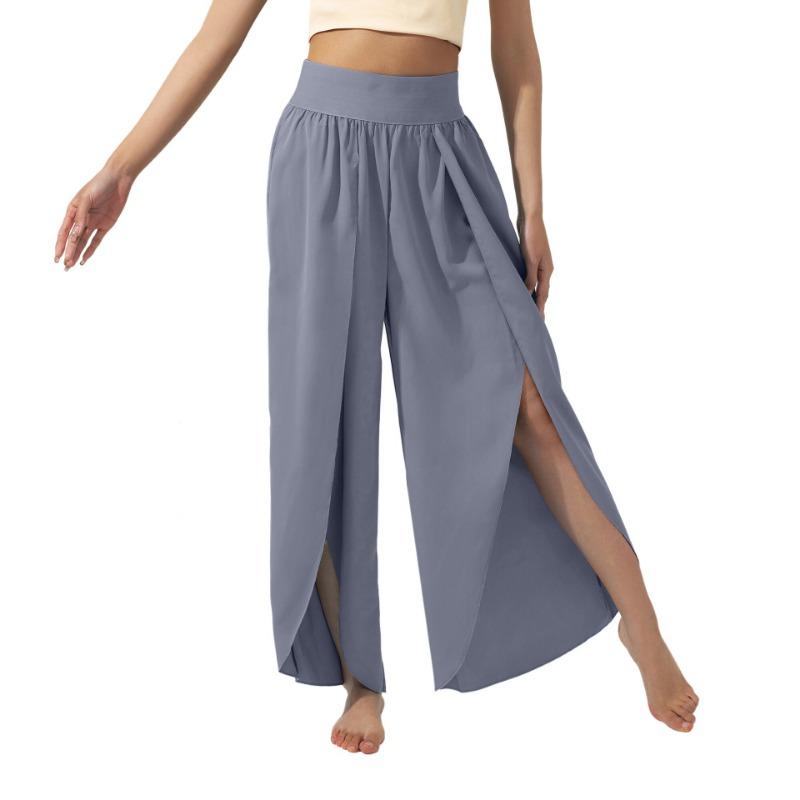 Women's Summer New Fashion All In One Slim High Waist Slit Loose Casual Yoga Pants