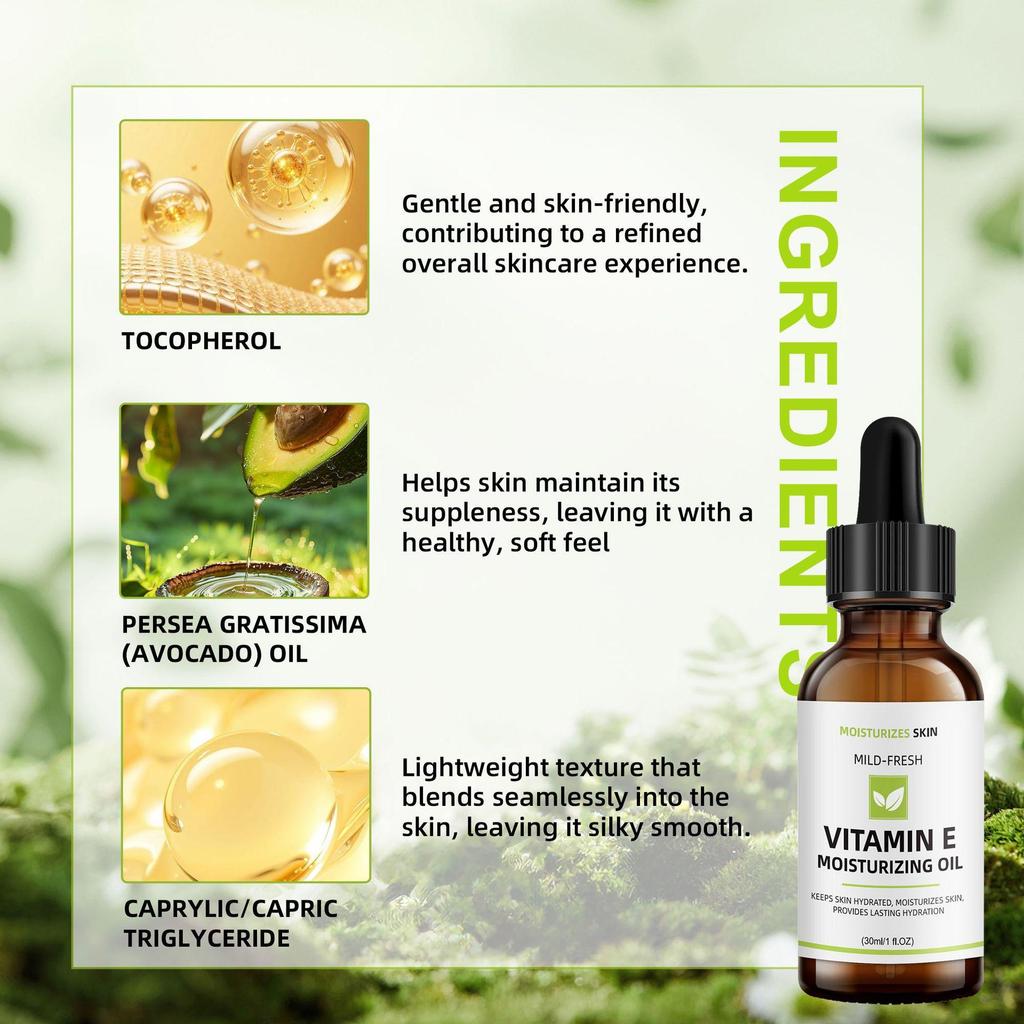Vitamin E Oil - Natural Repair Dry, Damaged Skin from Surgery & Acne, Age Spots & Wrinkles. Boost Collagen for Moisturized, Youthful-looking Skin