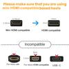 HDMI-compatible Extension Cable 20cm 90-Degree Right Angle Type PVC Male To Female Adapter Cord for TV