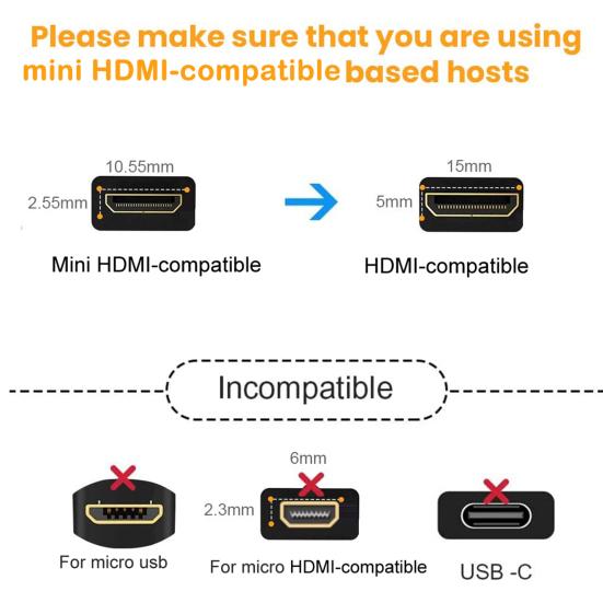 HDMI-compatible Extension Cable 20cm 90-Degree Right Angle Type PVC Male To Female Adapter Cord for TV