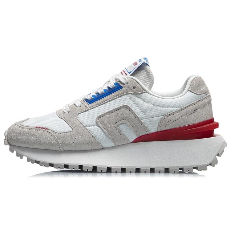 

Li Ning CF Yuehua Cushioning Slip Resistant Abrasion Resistant Low top Casual Shoes Men s Gray White AGLR181-1 44