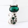 Zarte und einfache Strass hohle Katze Brosche High-End niedliche Damen Anzug Strickjacke Korsage Schmuck Anstecknadel