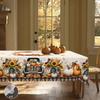 1 Piece Of Thanksgiving Pumpkin Theme Round And Rectangular Tablecloth, Various Sizes, Autum Pumpkin And Fallen Leaf Pattern Printed Plaid Tablecloth,