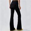 Damen High Waist Schlag-Yogahose mit Rock-Überlage Dehnbare Weitbeinige Hose für Freizeit-Fitnessaktivitäten