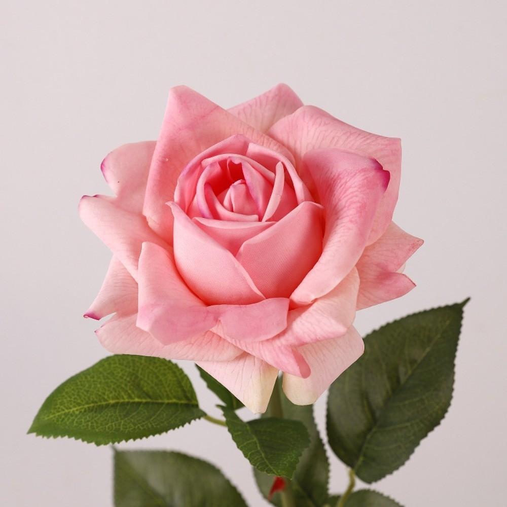 Real Touch Artificial Rose Flower Handmade Faux Rose Branch Simulation Big Rose  Teacher's Day