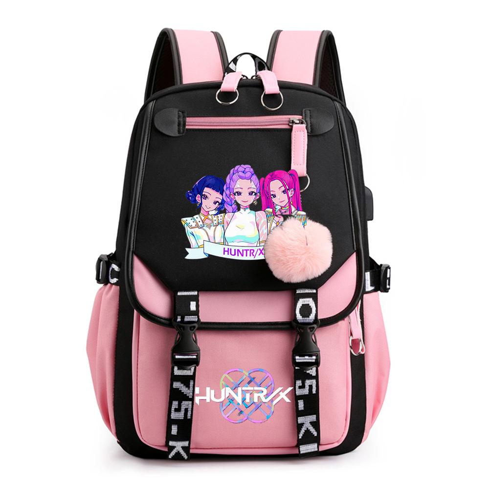 Anime New Cartoon K-pop Printed Backpack Schoolbag for Teenager Student Girl Boy Bookbag Large Capacity Travel Bag Kid Gift Rucksak