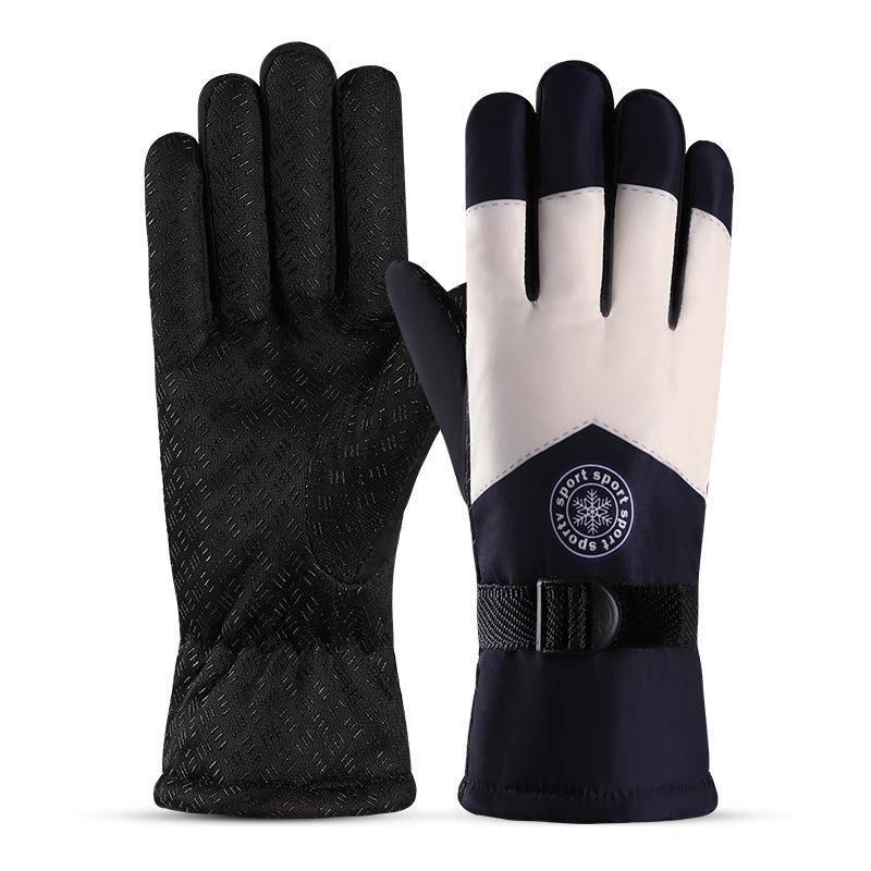 Outdoor Sports Warm Gloves Winter Warmth for Skiing  Fleece Thickened Waterproof  Outdoor Cycling Windproof and Cold Proof Gloves
