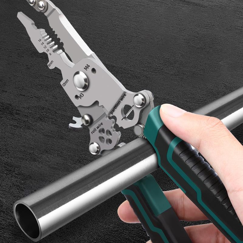 Clești de tăiat cabluri de tăiat 18 în 1, pliabil, multifuncțional, pentru deziparea sârmei, instrumente de tăiere pentru forfecare