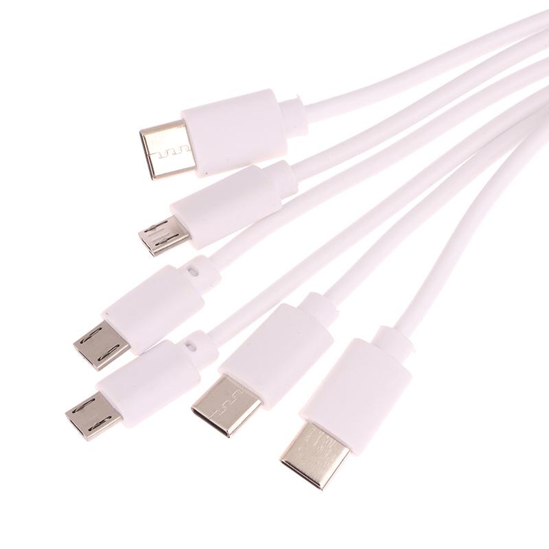 1Pc 2 In 1 Usb Male To Micro Usb/Type-C Splitter Data Transfer Charging Cable For For Android Smartphones Tablet Dual Micro Usb