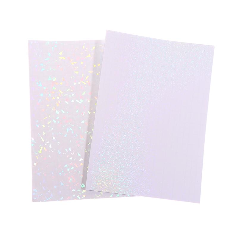 20 Foi Film Laminare la Rece Hologramă Sticlă Spartă Card Foto Film Laminare Autocolant A4 Stea Punct Lucios Film Holografic Foto
