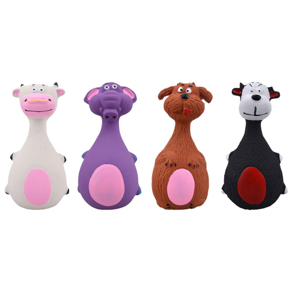 1pc Soft Rubber Chewy Toys Four Styles Squeaky Interactive Throwing Games Cute And Fun Suitable For Small And Medium Sized Dogs