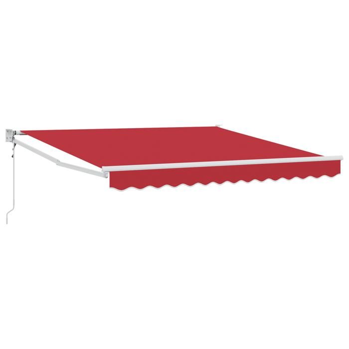 Store rétractable automatique vidaXL Rouge 350x250 cm 3330438