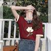 Dushi Liren 2026 Summer Pure Cotton Colorblock Women's T-shirt