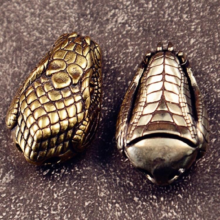 Snake Head Metal Beads for Creative Paracord Projects and Fashionable Jewelry Large Hole Charm