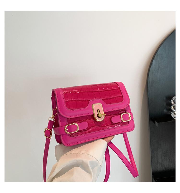 

Повседневная маленькая сумка женская весна и лето 2025 новая модная текстурная на плечо сумка-мессенджер портативная маленькая квадратная сумка розы красного