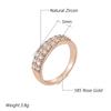 Kienl  Full Shiny Natural Zircon Bride Wedding Ring Fashion  Rose Gold Color Daily Fine Vintage Jewelry For Women Gift