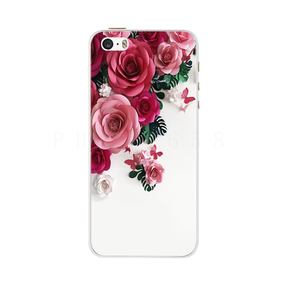 Case For iPhone 5 5S SE Case Silicone Soft TPU Cute Cartoon Pattern Protector Shell For iPhone 6 6S 5 iPhone6S Case Cover Fundas