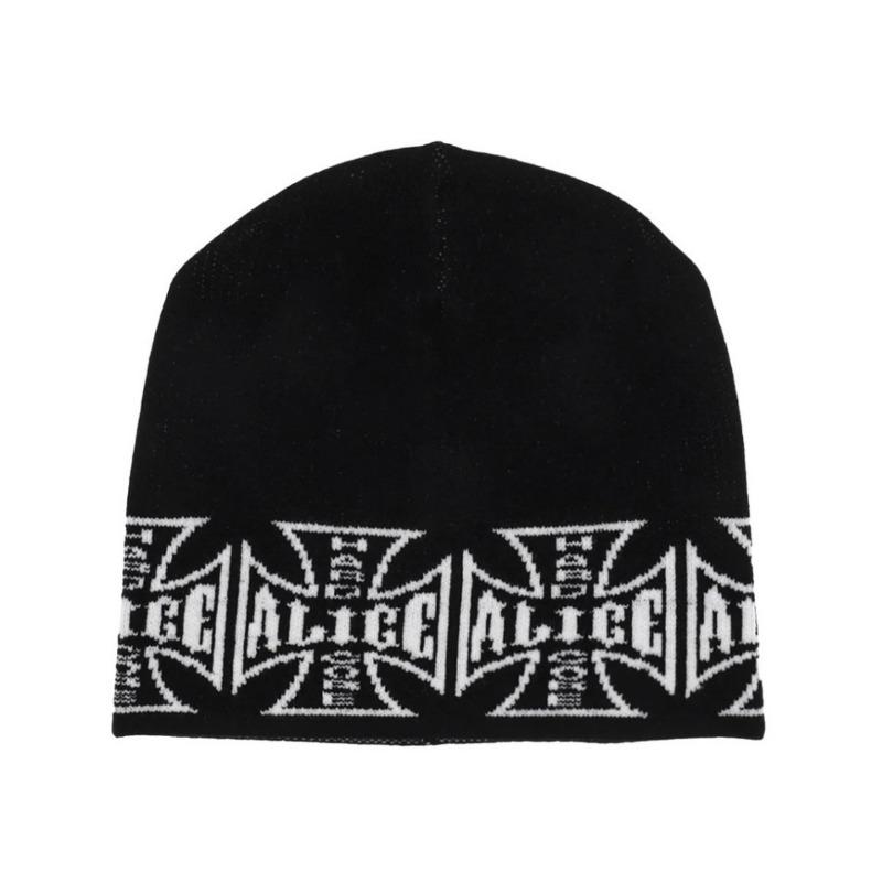 New cute cat ear wool hat women's autumn and winter warm versatile face small sticker knitted ear hat