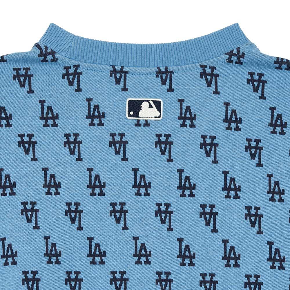 New MLB MONOGRAM Series Los Angeles Dodgers Sweatshirt Unisex Dark Sky Blue 3AMTM0334-07SBD
