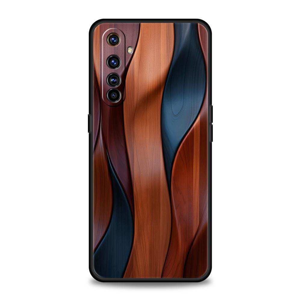 Luxury Vintage Wood Grain Pattern Case For Realme C67 C63 C55 C53 C35 C25 C21 GT 2 3 5 6 10 11 12 13 Pro 5G Soft TPU Phone Cover