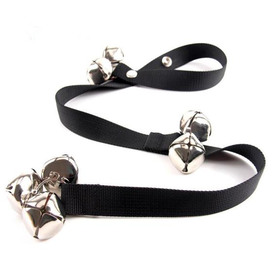 

Pet Dog Doorbell Adjustable Rope Housetraining Communicate Clicker with 7 Bells чорний