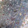 BEPAN Christmas 3D Cartoon Nail Stickers Luxury Crystal Diamond Bear Tree Apple Back Glue Nail Art Stickers DIY New Nails Decorations
